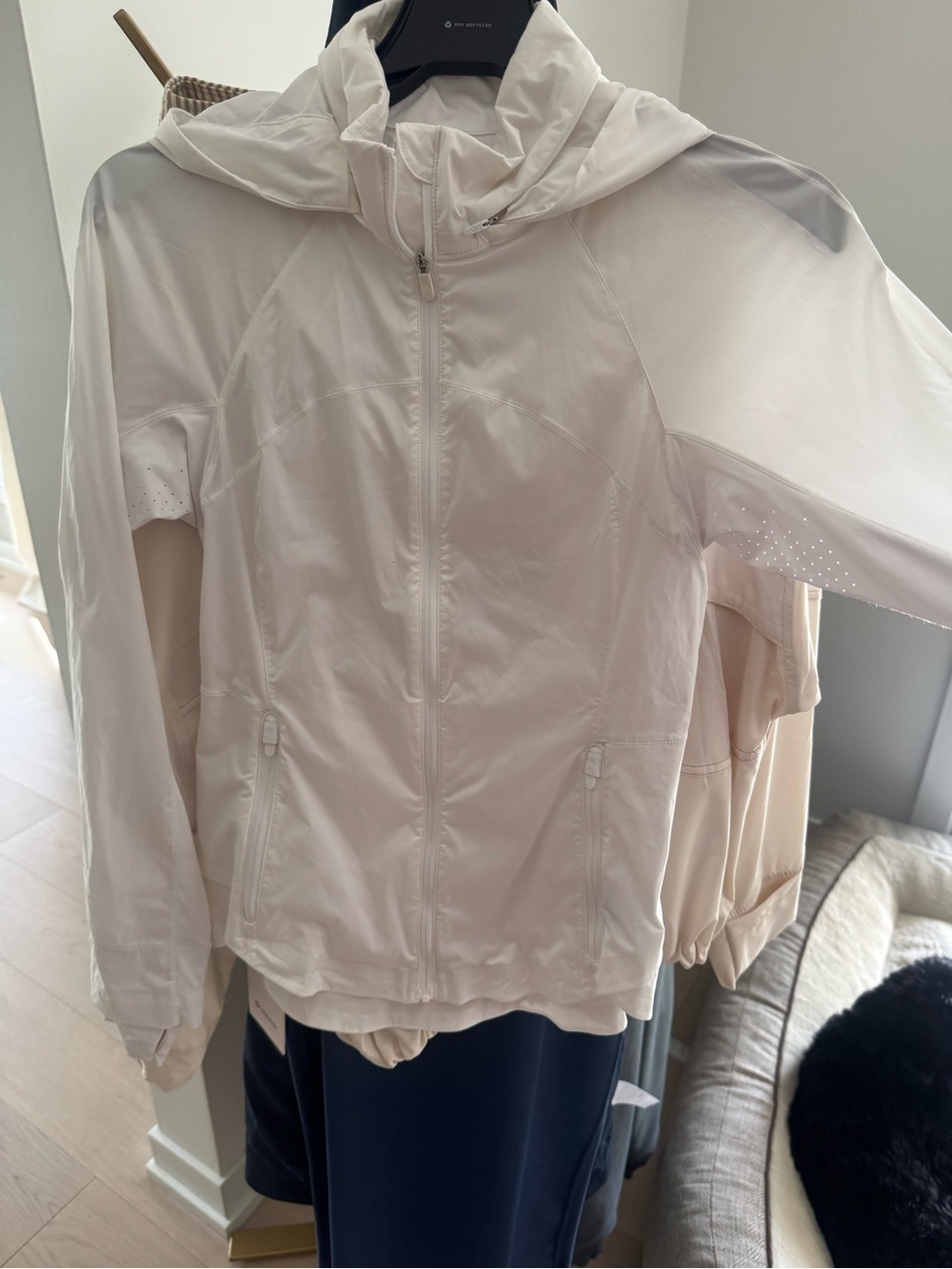 lululemon athletica Lightweight Hooded Bomber Jacket - Cream